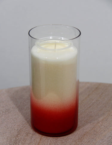 Lampenschutzglas mit rotem Farbverlauf